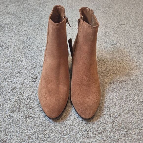 Frye Sandra Chelsea Suede Ankle Block Heel Boot Size 9 - Picture 2 of 7